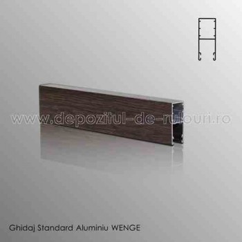 Ghidaje rulouri exterioare aluminiu aplicate standard lemn wenge